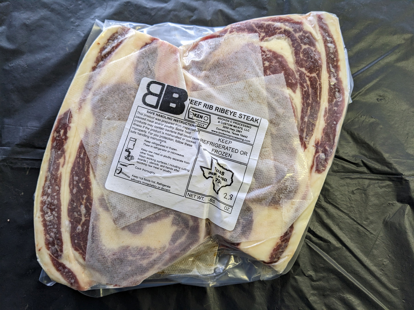 Ribeye Steak – Pack of 2 Steaks | 2.7-2.9 lbs (100% Grass-fed, Grass-finished)