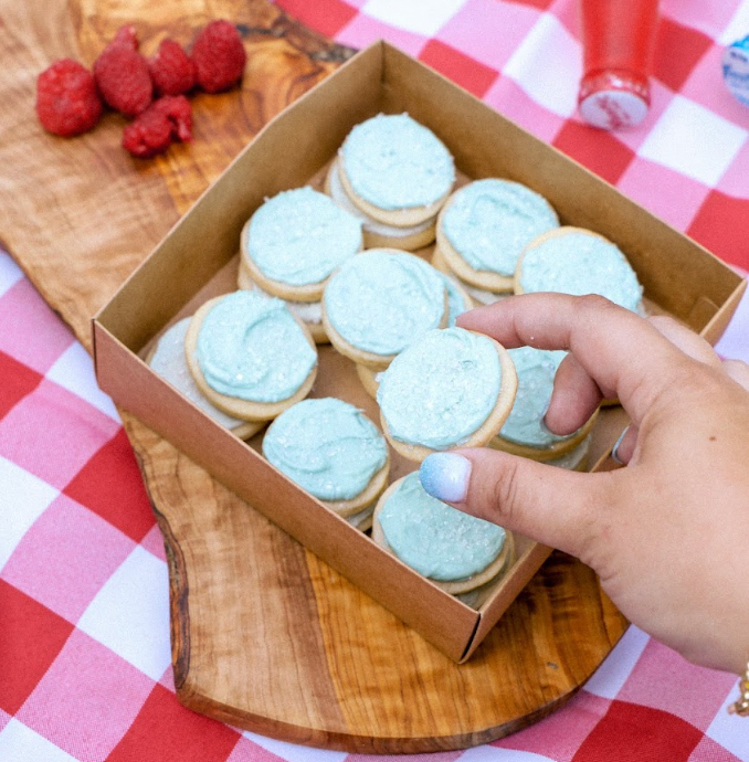 30 Mini Sugar Cookies in a Kraft Box | Original Vanilla