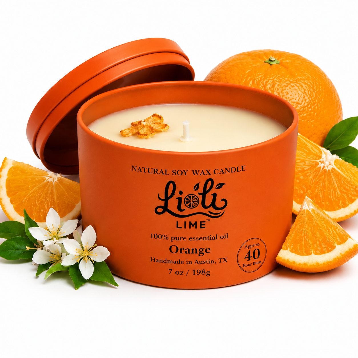 Orange Soy Wax Candle | Net wt. 7 oz