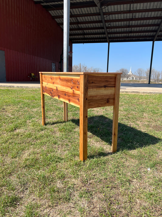 Cedar Planter Box | 46.5" x 15.75" Raised Garden Bed - 30" Tall