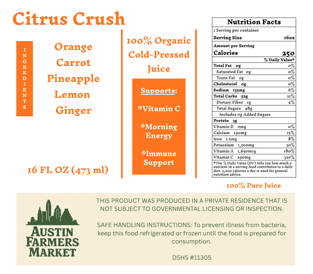 Organic Cold-Pressed Juice | 16 oz