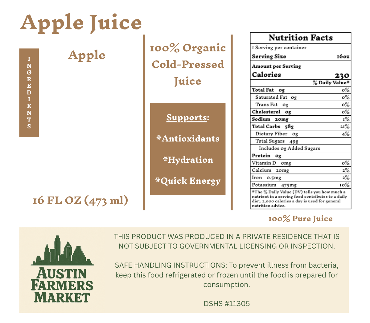 Organic Cold-Pressed Juice | 16 oz