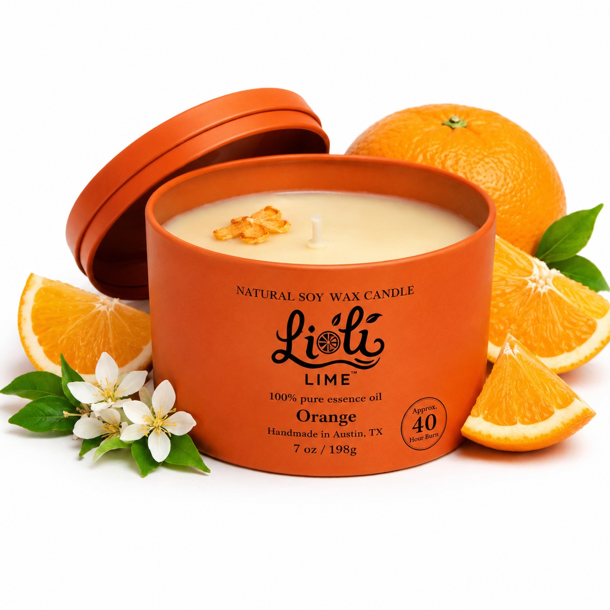 Orange Soy Wax Candle | Net wt. 7 oz