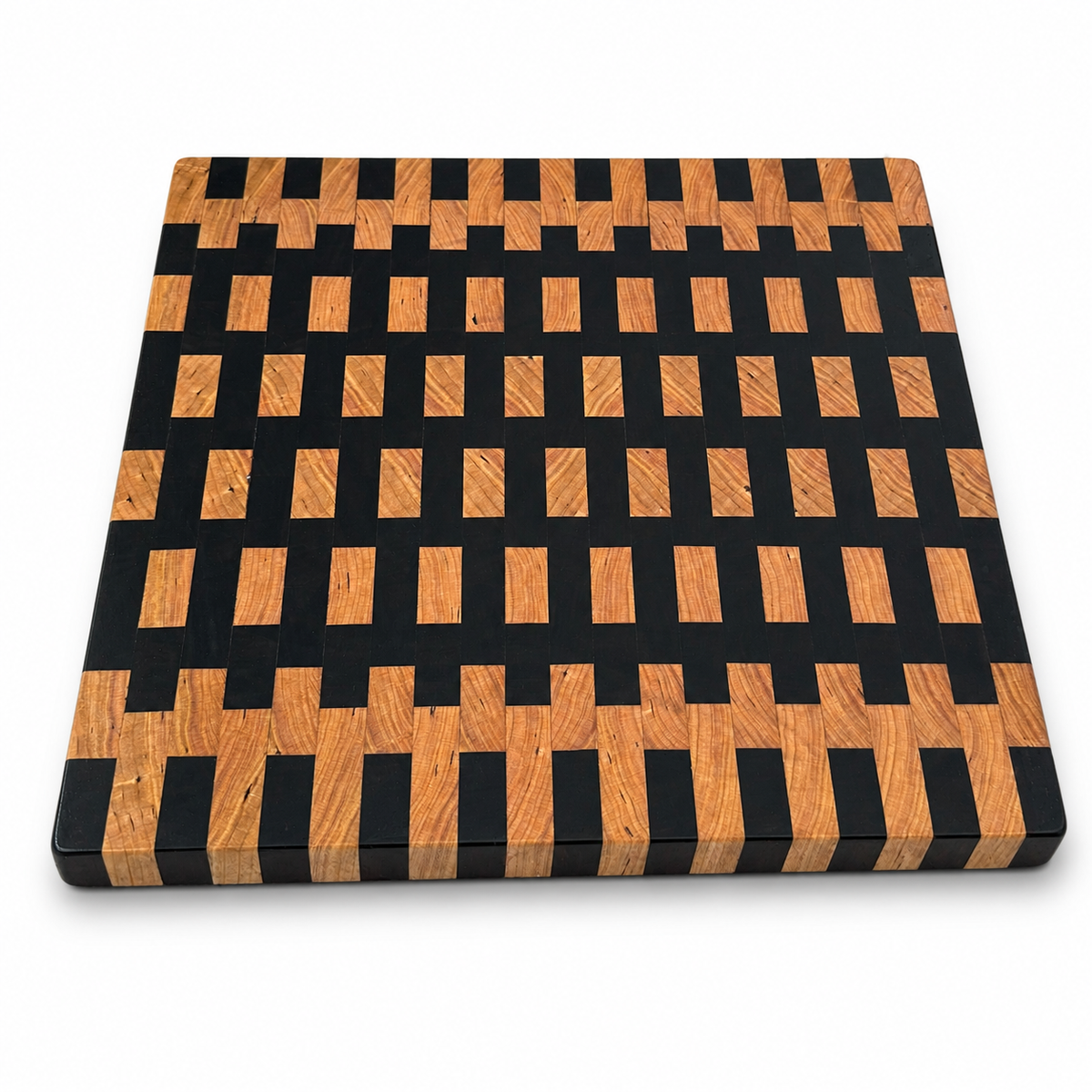 Walnut and Maple End-Grain Cutting Board | ~12" x 13" x 1"