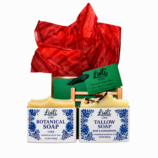 Gift Set | 2 Soap Bars of Your Choice + Soap Dish + Gift Packaging