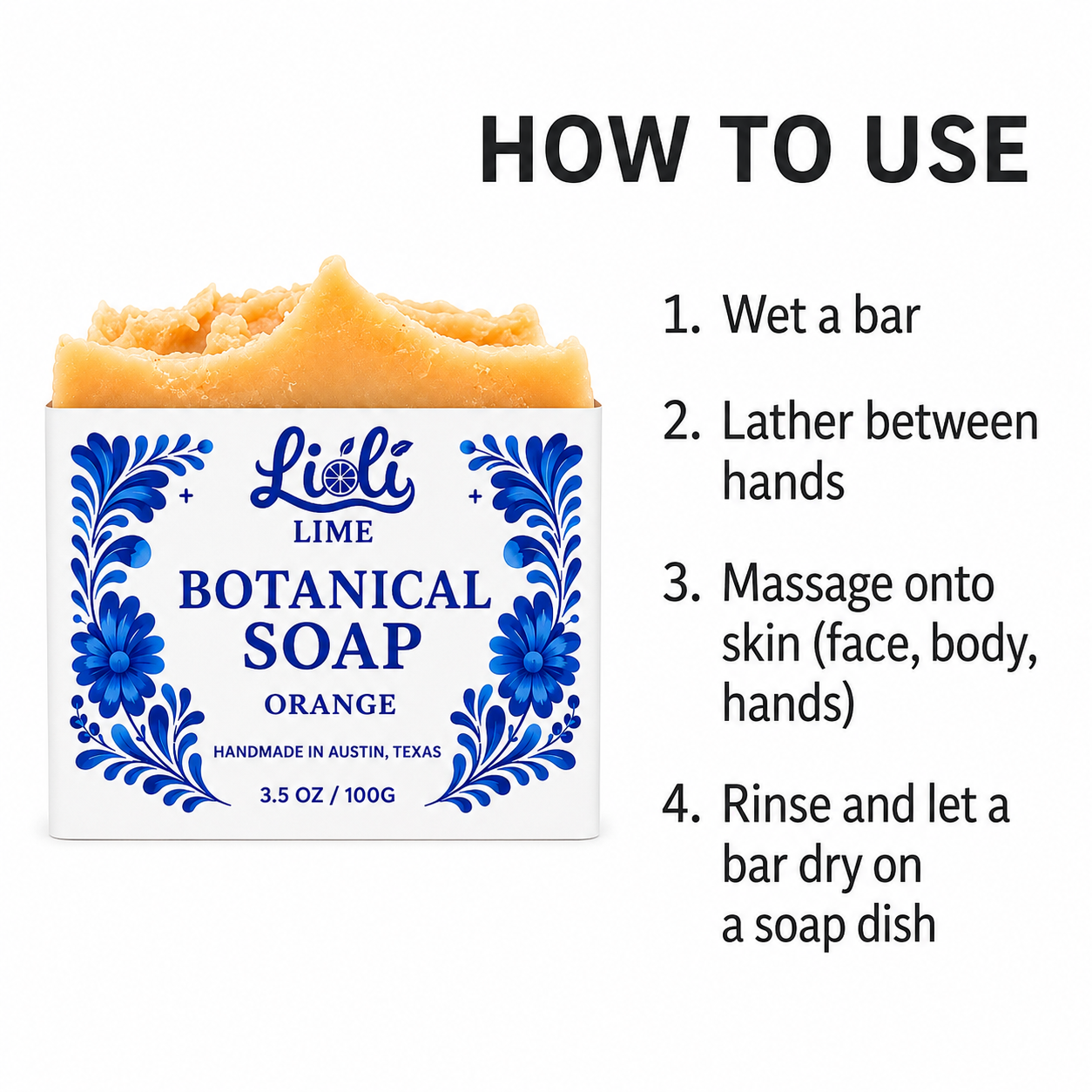 Orange Botanical Soap Bar | 1 Bar, 3.5 oz