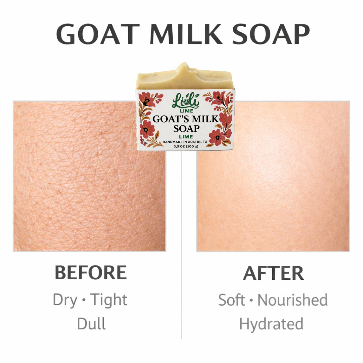 Handmade Lime Goat Milk Soap Bar | 1 Bar, 3.5oz