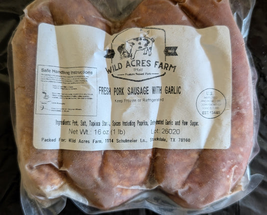 Garlic Sausage | 1 lb Fresh Links