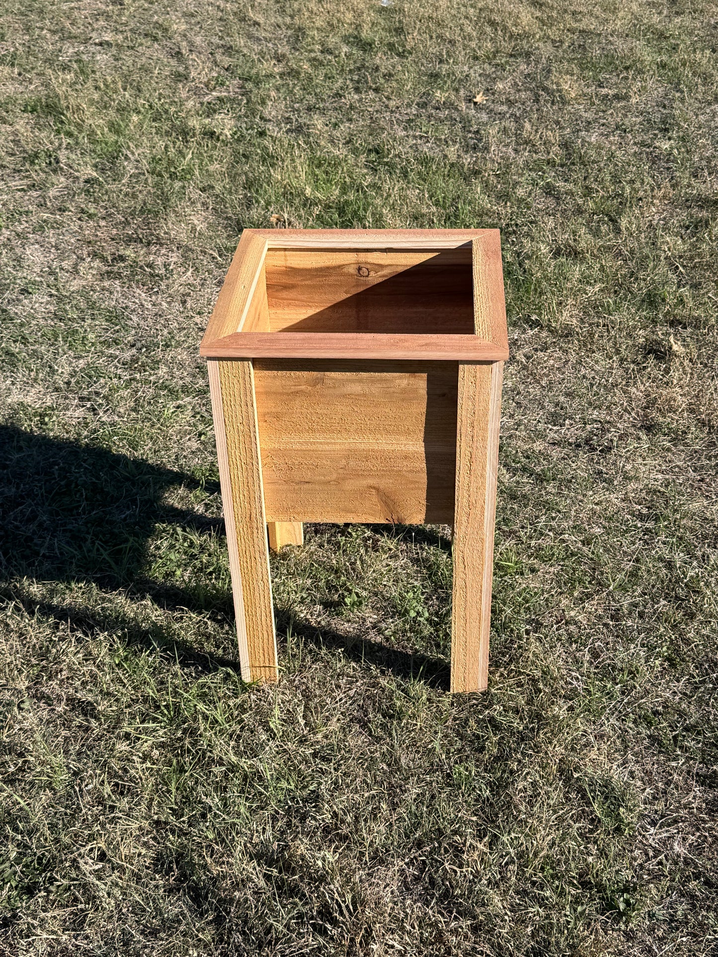 Cedar Planter Box | 15.5" x 15.5" Raised Garden Bed - 24" Tall