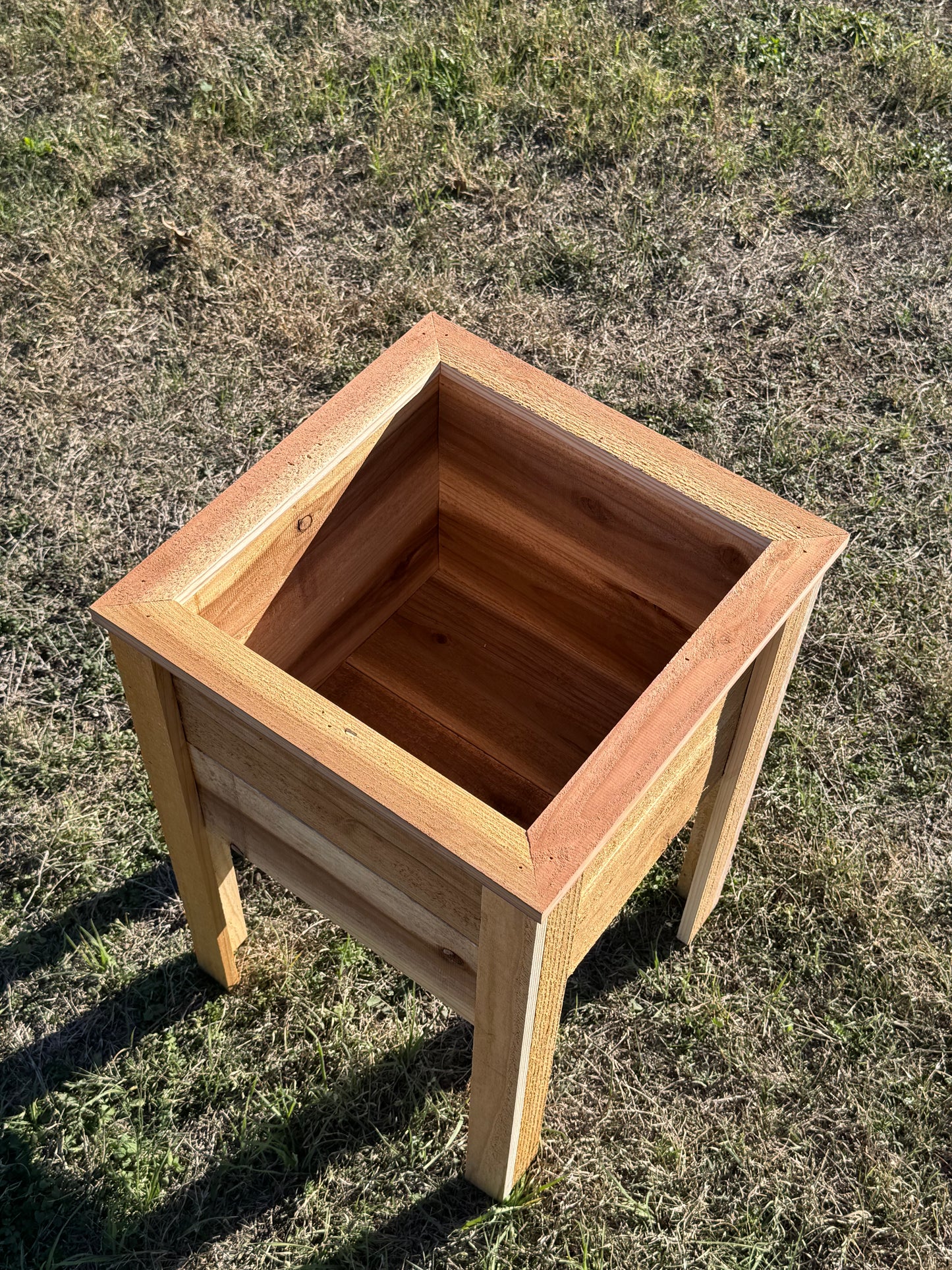Cedar Planter Box | 15.5" x 15.5" Raised Garden Bed - 24" Tall