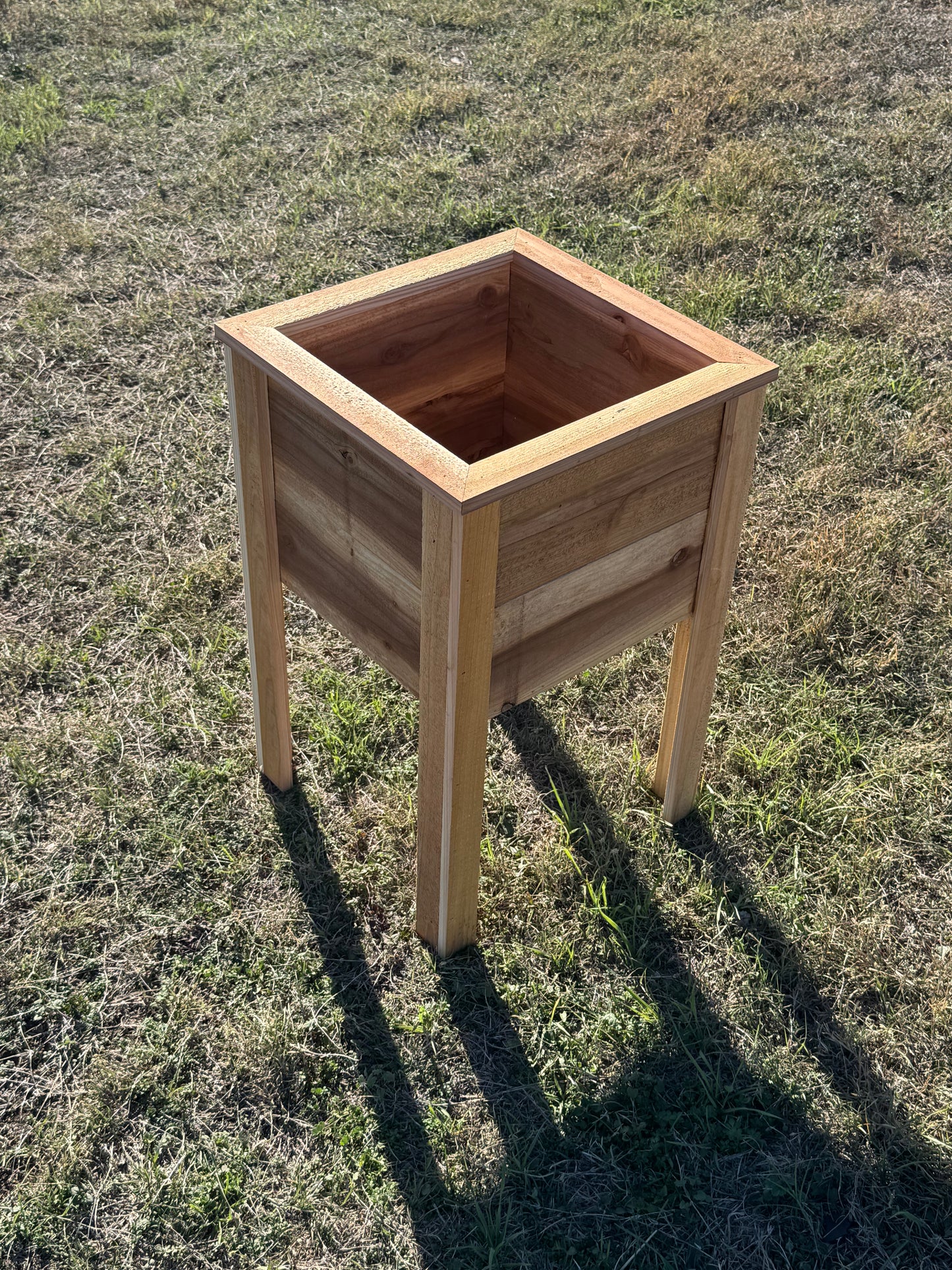 Cedar Planter Box | 15.5" x 15.5" Raised Garden Bed - 24" Tall