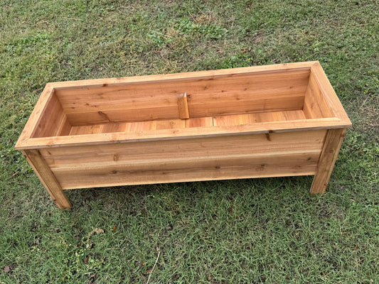 Cedar Planter Box | 46.5" x 15.75" Raised Garden Bed - 16.5" Tall