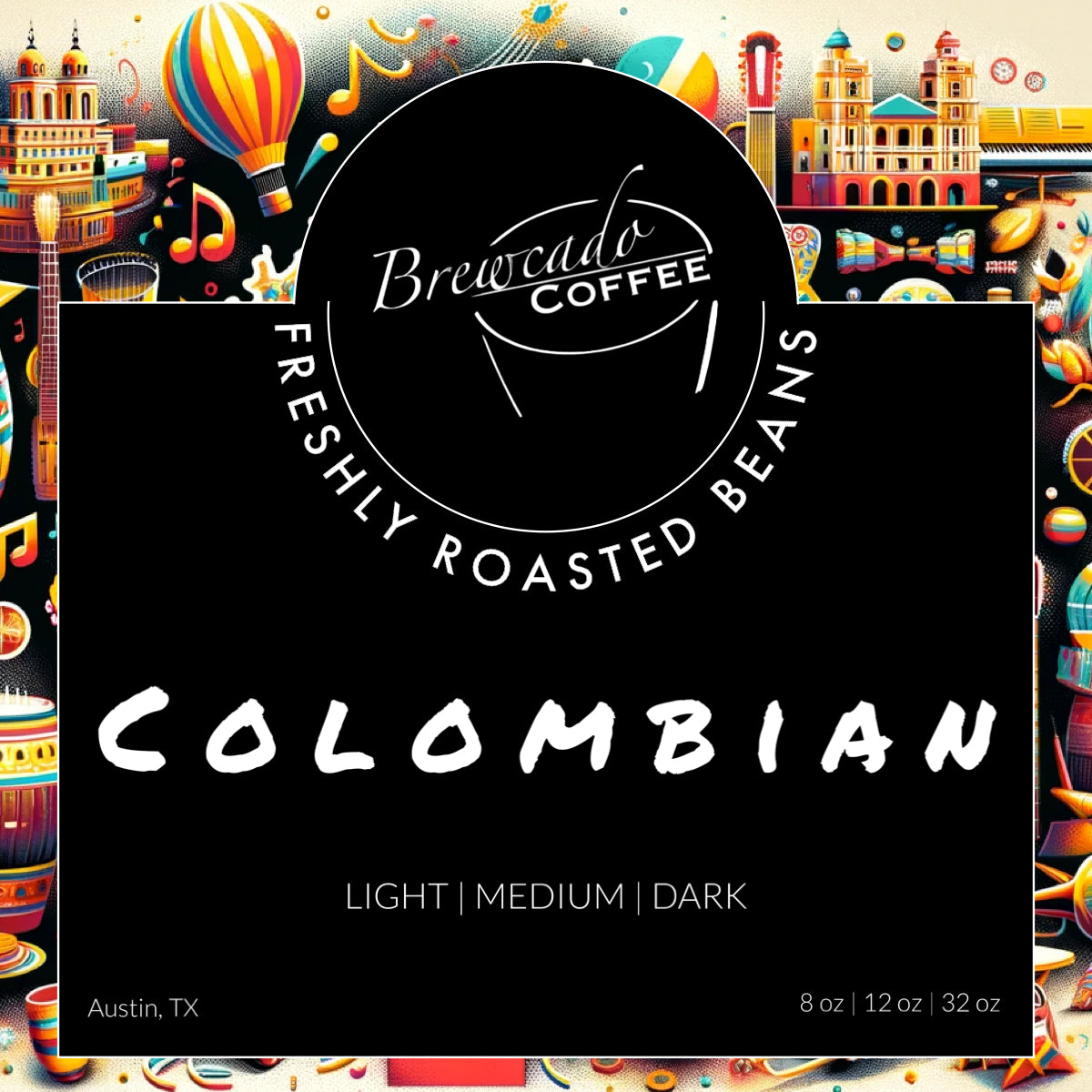 Whole or Ground Coffee Beans Colombian Light Roast | 12 oz