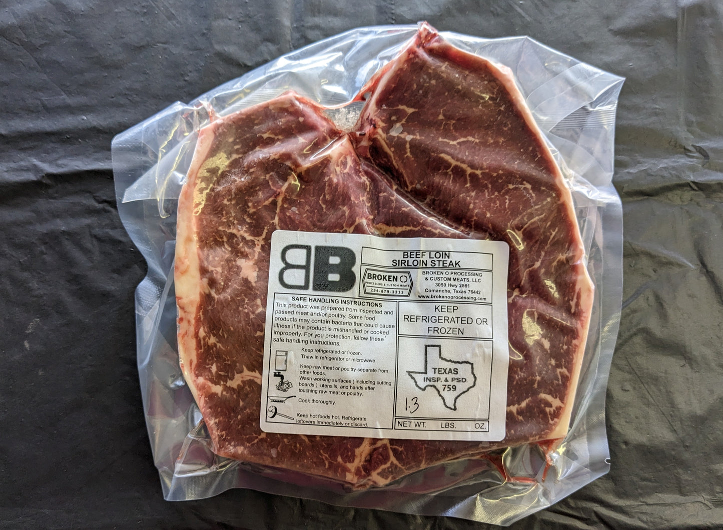 Sirloin Steak | 1.3-1.4 lbs (100% Grass-fed, Grass-finished)