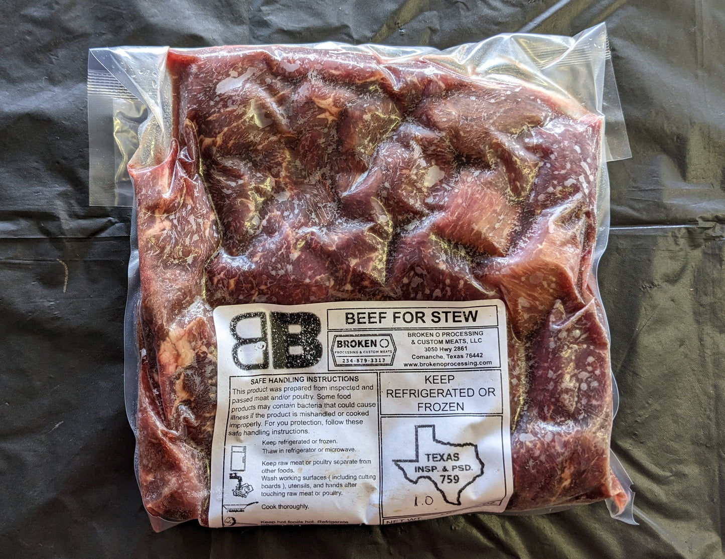 Stew Meat | 1 lb (100% Grass-fed, Grass-finished)