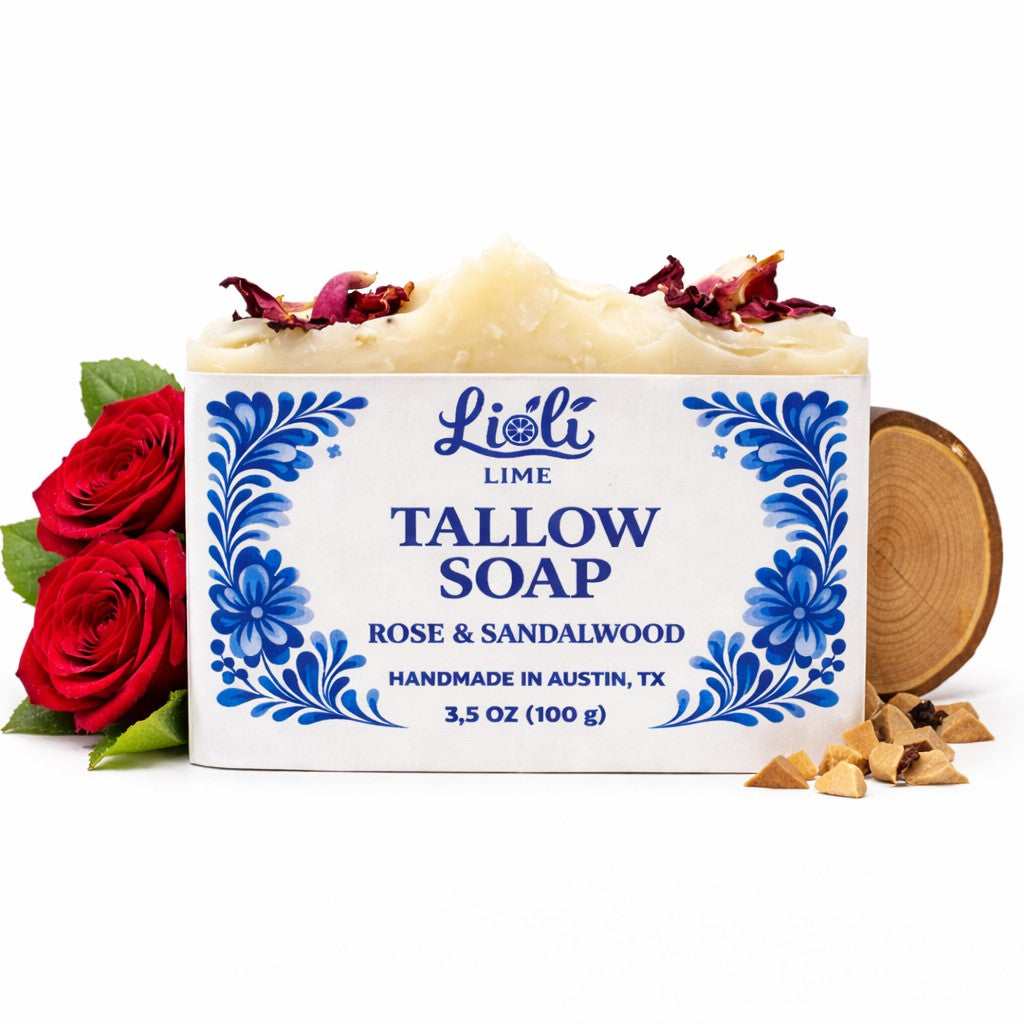 Tallow Rose & Sandalwood Soap Bar | 1 Bar, 3.5oz
