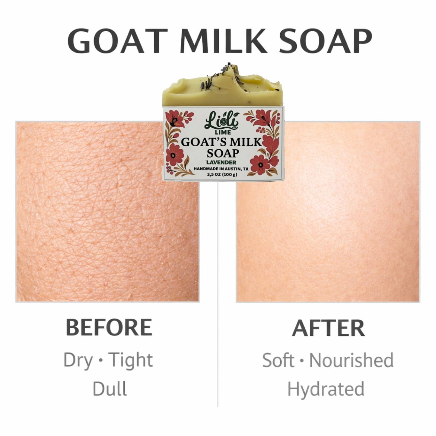Handmade Lavender Goat Milk Soap Bar | 1 Bar, 3.5oz