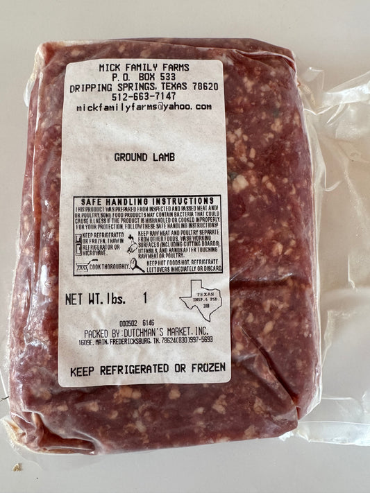 Ground Lamb | ~1 lb (100% Grass-fed, Grass-finished)