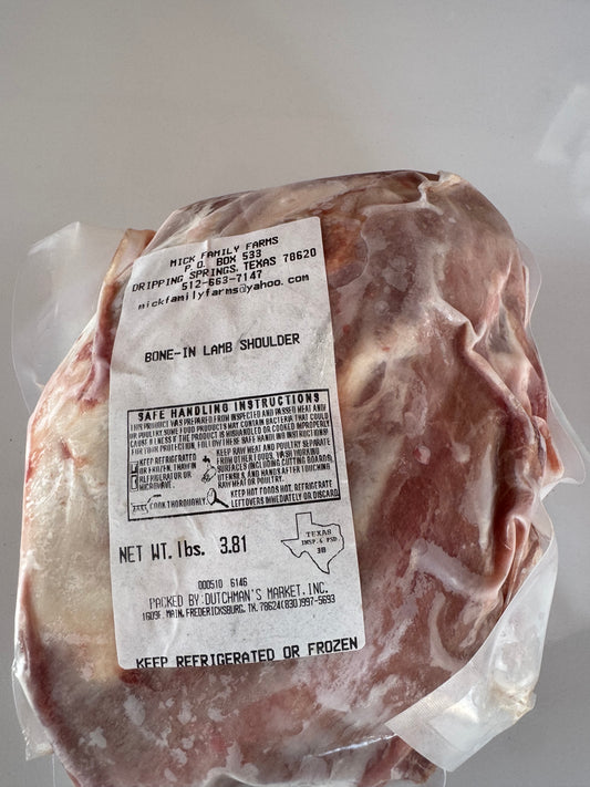 Lamb Bone-In Shoulder Roast | ~3.5 lbs (100% Grass-fed, Grass-finished)