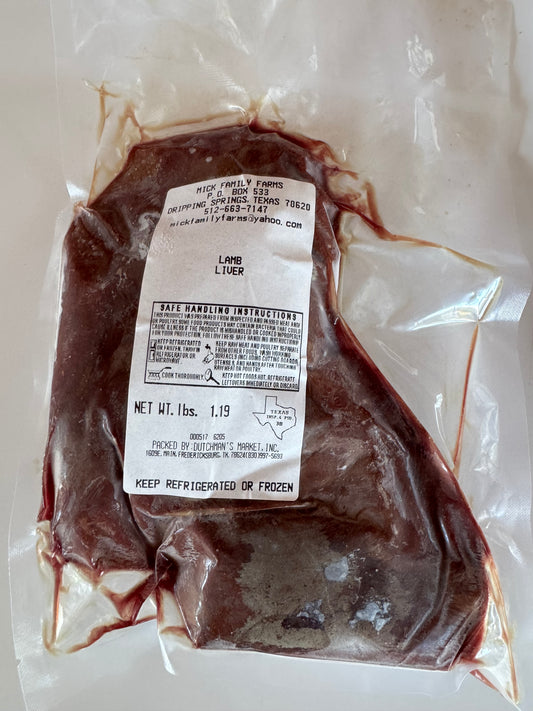 Lamb Liver | ~1.25 lbs (100% Grass-fed, Grass-finished)