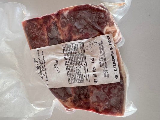 Lamb Loin Chops | Cut 1 ½” thick, 4 per pack (100% Grass-fed, Grass-finished)