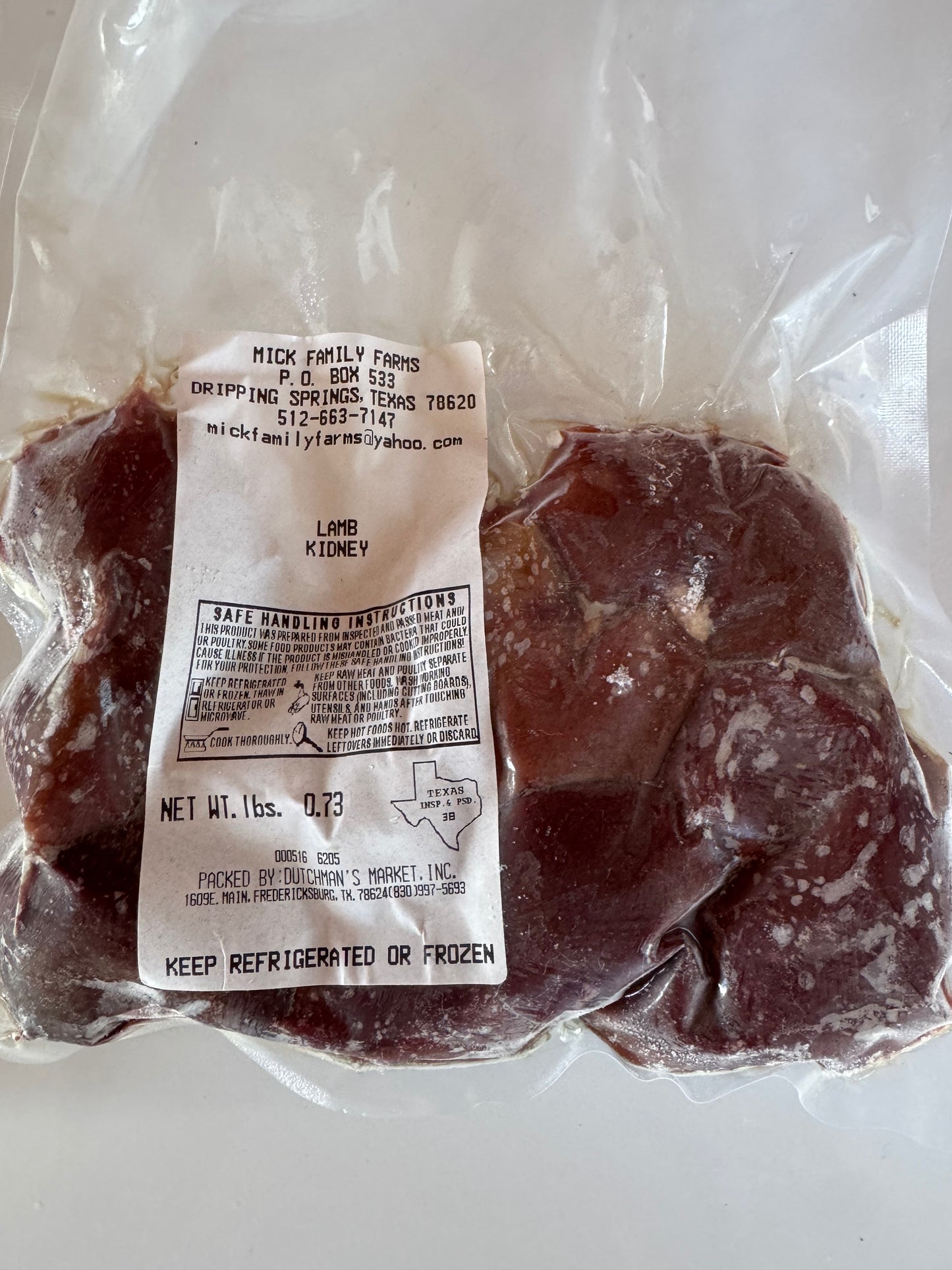 Lamb Kidney | ~0.5 lbs (100% Grass-fed, Grass-finished)