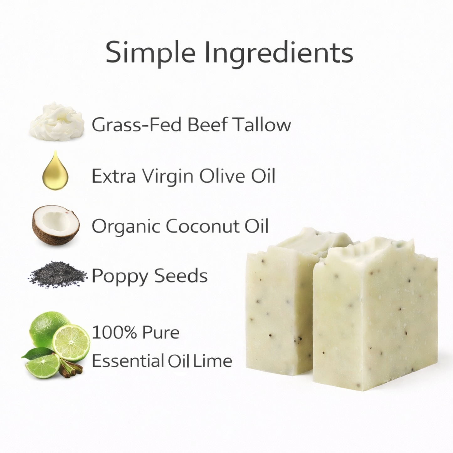 Tallow Lime Soap Bar | 1 Bar, 3.5oz