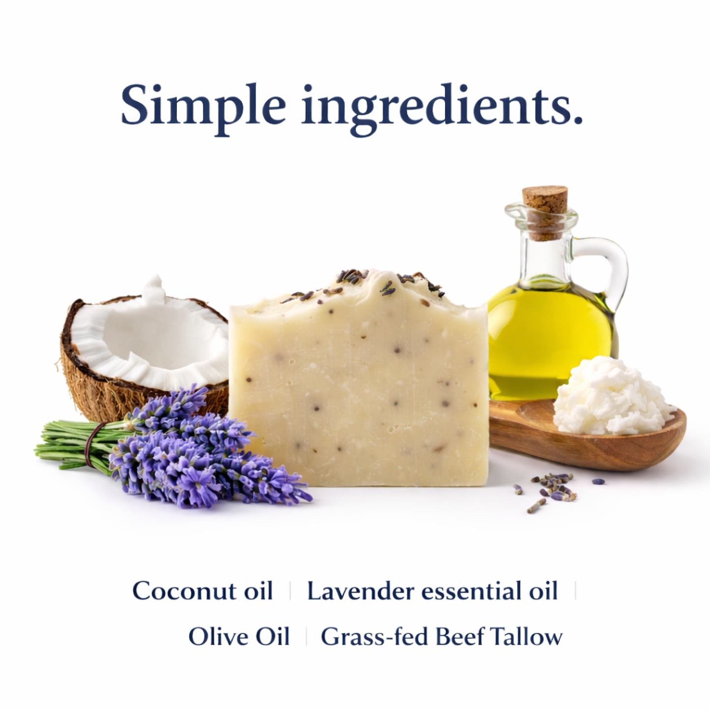 Tallow Lavender Soap Bar | 1 Bar, 3.5oz